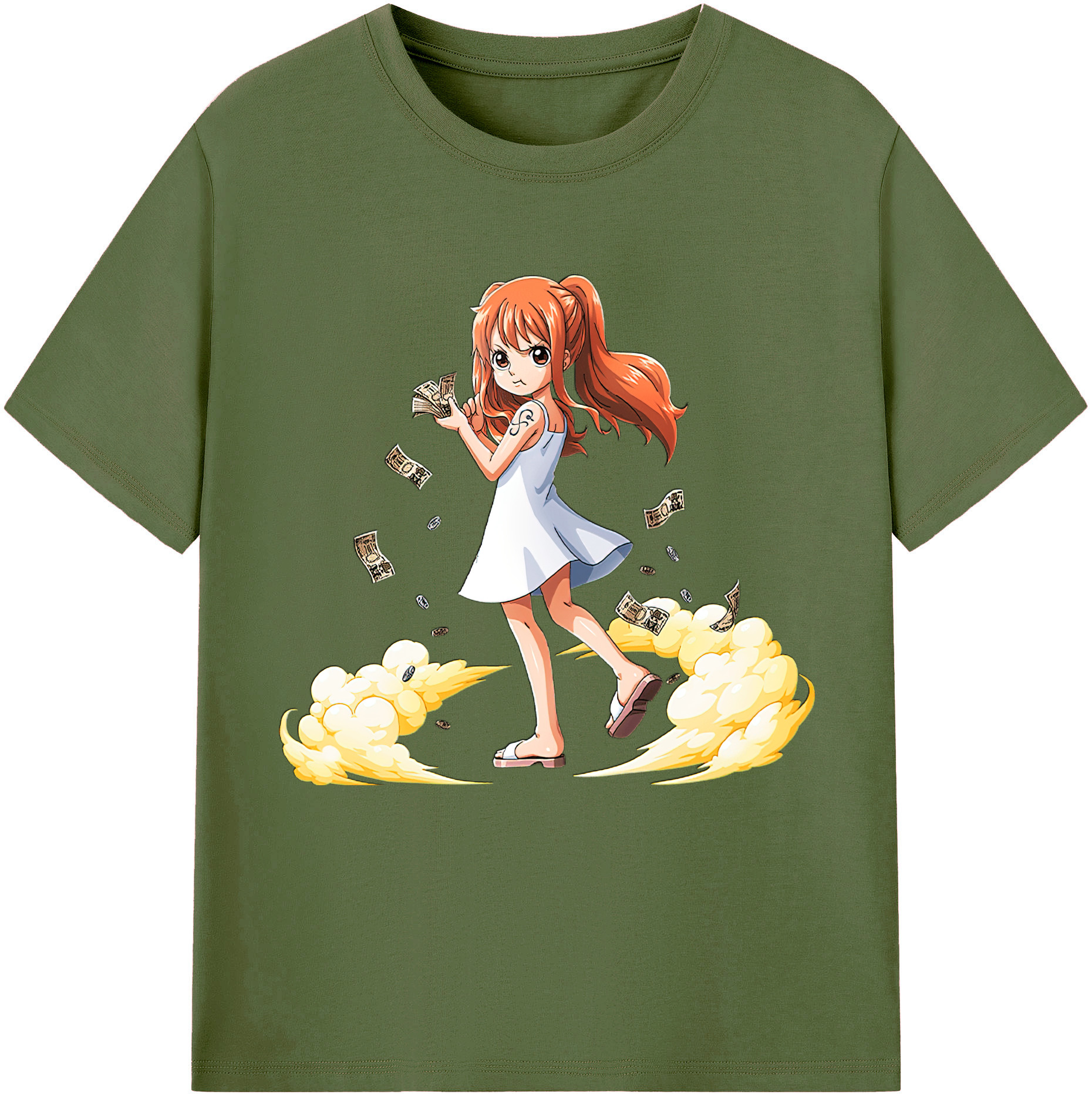 ワンピース ナミ ONE PIECE Nami 綿100％半袖Tシャツ（フロントプリント）